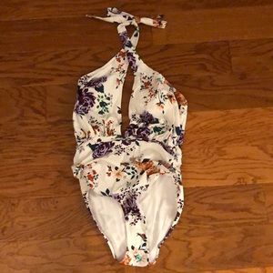Floral garden wrap bathing suit, size XL, NWTO